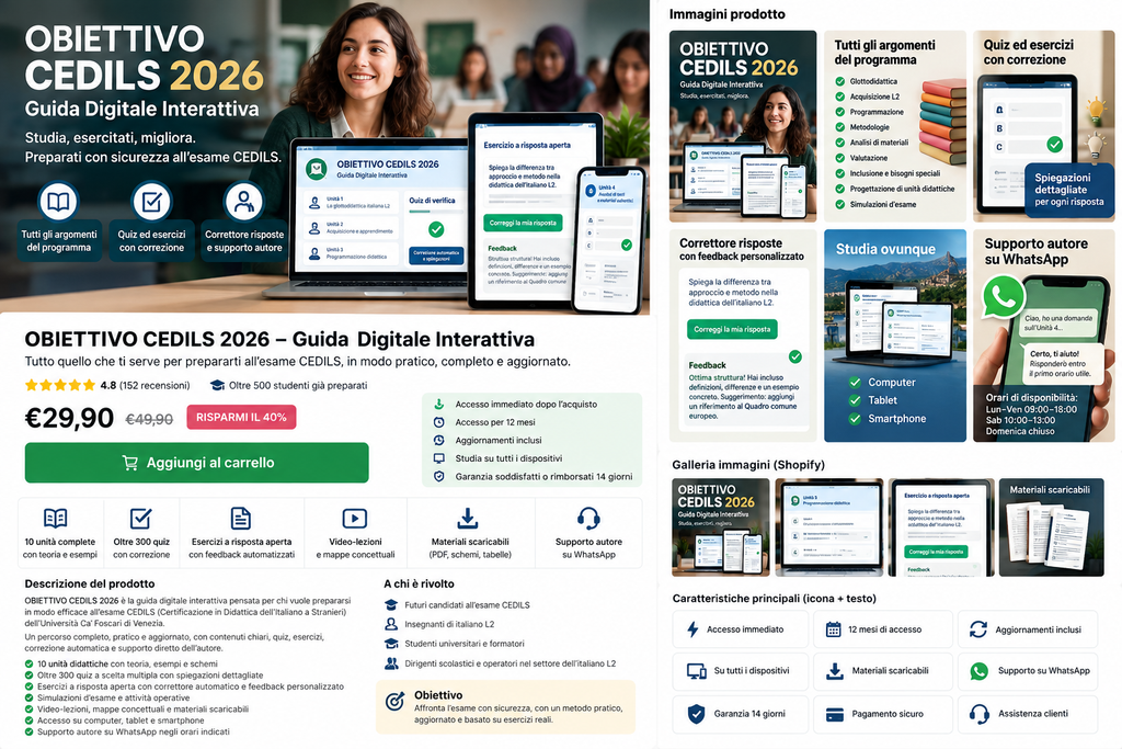 OBIETTIVO CEDILS 2026 – Guida Digitale Interattiva Premium
